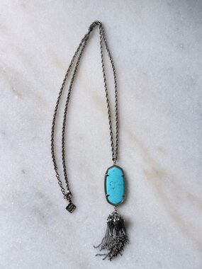Kendra Scott Rayne Tassel Necklace - turquoise